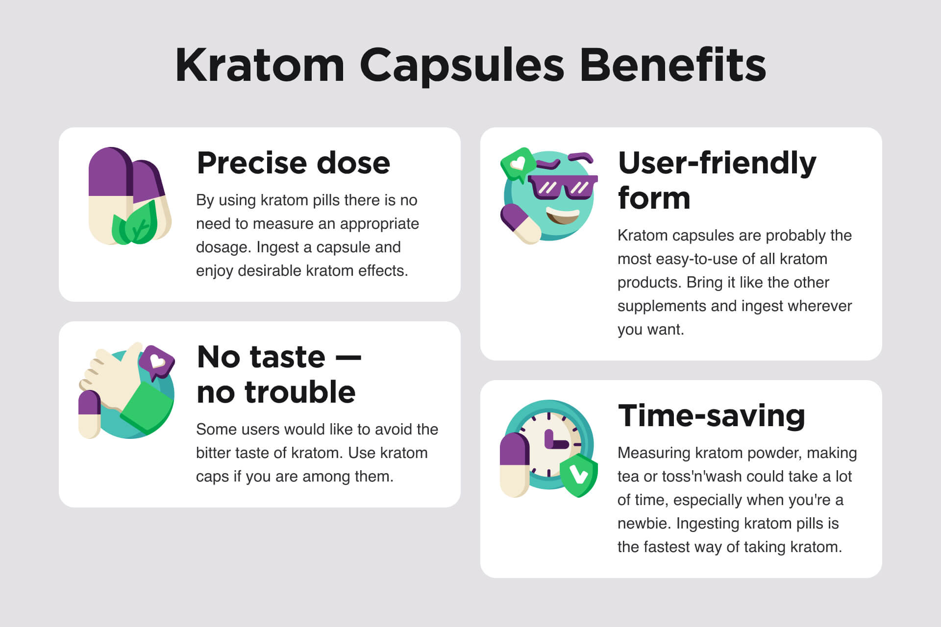 kratom capsules benefits